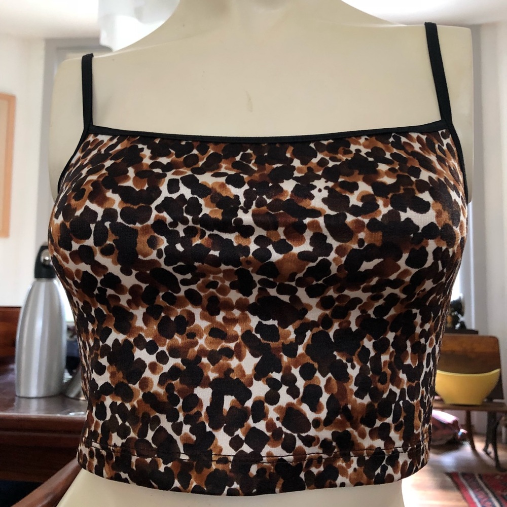 American Apparel Abstract Cheetah Tank Top
